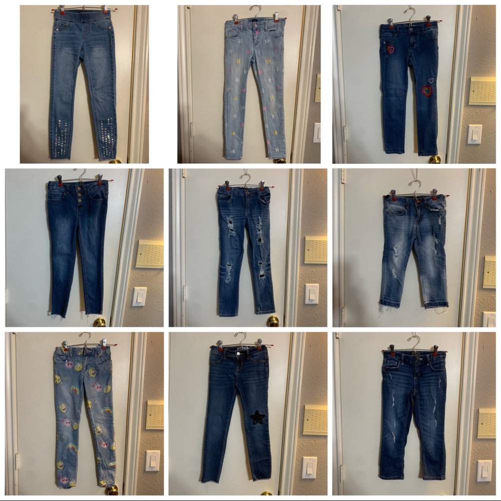 Girls Jeans (9 PAIRS)